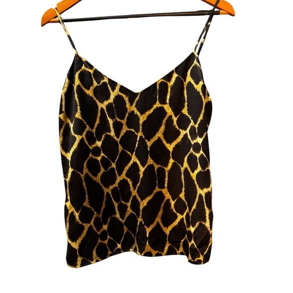 L’AGENCE 100% Silk Camisole Tank – Giraffe Print – Size XS - Picture 1 of 4